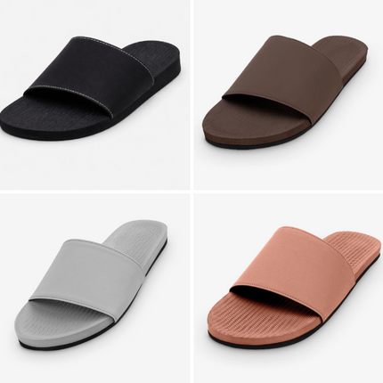 Indosole Men Slide Sandal 4 Pair Combo 1 Size 10 to 11