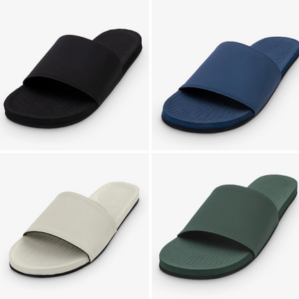 Indosole Men Slide Sandal 4 Pair Combo 6 Size 7 to 8