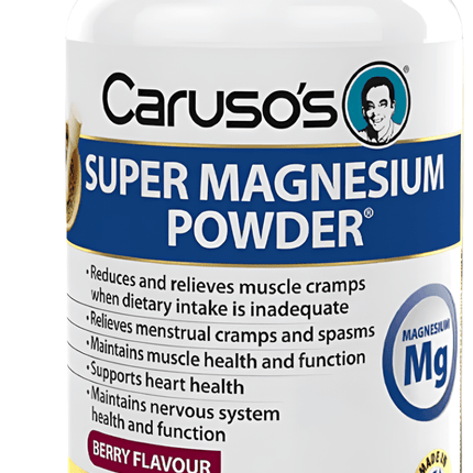 Caruso's Super Magnesium Powder Berry 250g - OhYouLuckyDuck.com.au