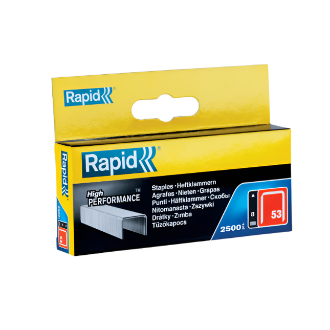 Rapid No. 53 Finewire Staple 8mm 2500
