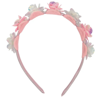 Pink Poppy Mermaid Flower Headband