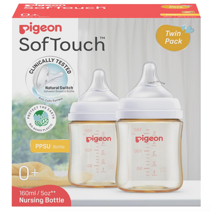 Pigeon Softouch Bpp Nursing Bottle Ppsu 160ml Twin Pack Large