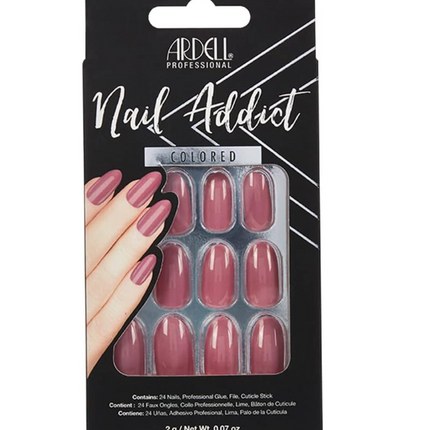 Ardell Addict Premium Artificial Nail Set, Sweet Pink