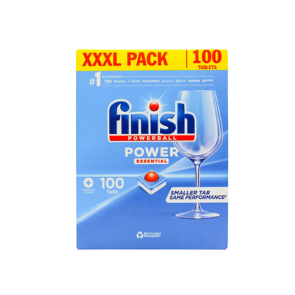 Finish Power Essential Dishwasher Smaller Cleaning Tablets 100 Pieces