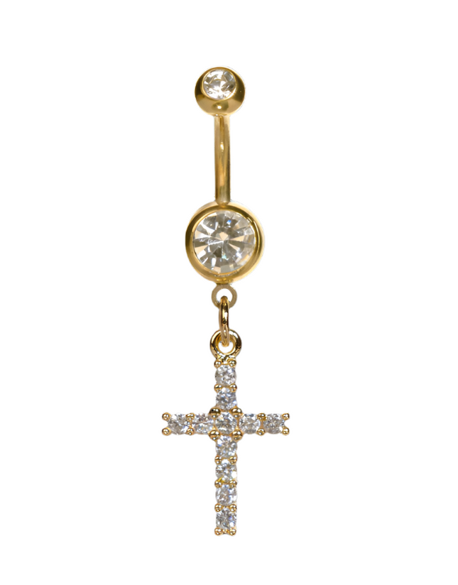 Studex Pgymy Navel GP Cross Drop Crystal 8116