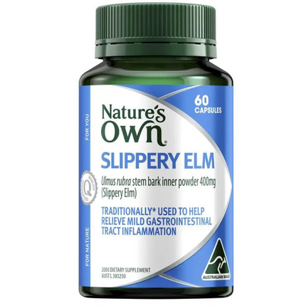 Nature's Own Slippery Elm 400mg Capules (60)