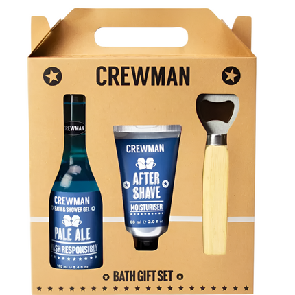 Crewman 3PC Gift Set Shower Gel + After Shave Moist 60 ML + Bottle Opener