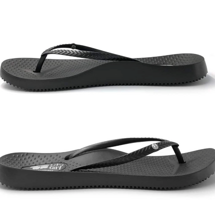 Footlogics Tiki Girl Thong Black Size 11