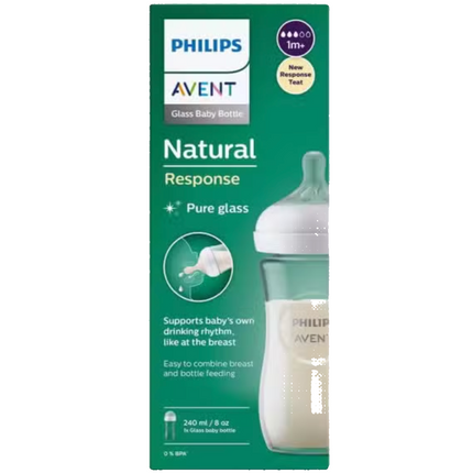 Avent Natural Glass Response Bottle 240ML
