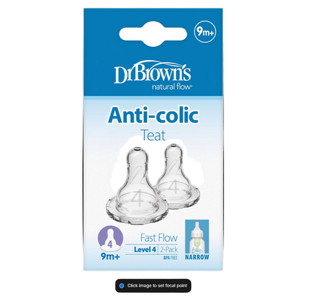 Dr Browns Narrow Neck Options Plus Teats Level 4 2 Pack