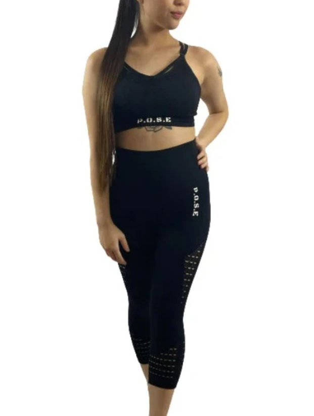 P.O.S.E Abloom Seamless 7/8 Gym Fitness Wear Leggings