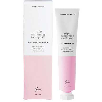 Gem Triple Whitening Toothpaste Marshmallow 100G