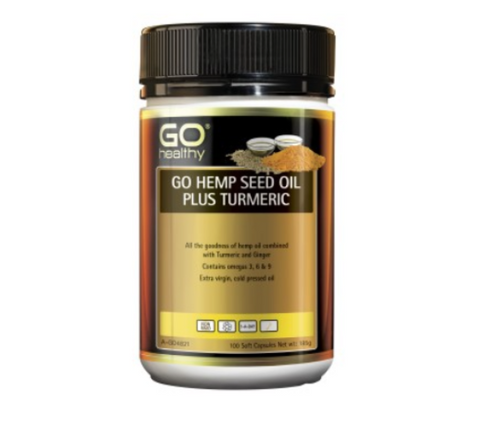Go Healthy Go Hemp Seed Oil Plus Turmeric 100 Capsules