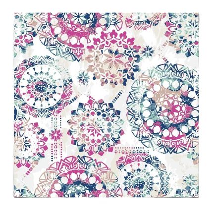 RoomMates Pink and Blue Boho Medallion Peel and Stick Wallpaper 20.5 Inches x 16.5 Ft