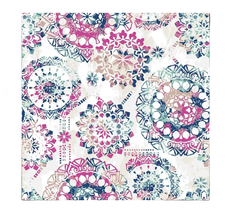 RoomMates Pink and Blue Boho Medallion Peel and Stick Wallpaper 20.5 Inches x 16.5 Ft
