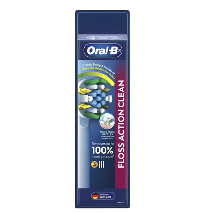 Oral B Floss Action Electric Toothbrush Head Refills 3 Pack