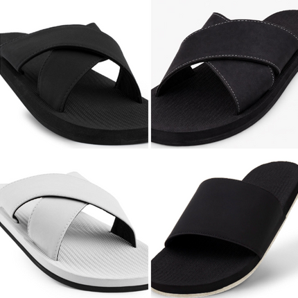 Indosole Men Slide Sandal 4 Pair Combo 1 Size 7 to 8