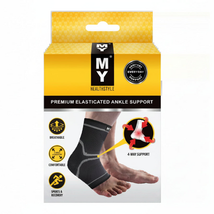 My Healthstyle Premium Elasticated Ankle Support Small