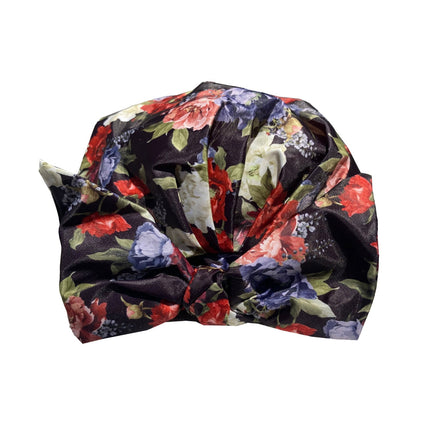 Artico Bluhen Shower Cap Black Floral