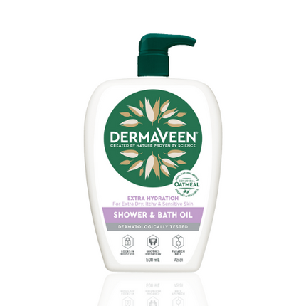 DermaVeen Extra Hydration Shower and Bath Oil 1L - OhYouLuckyDuck.com.au