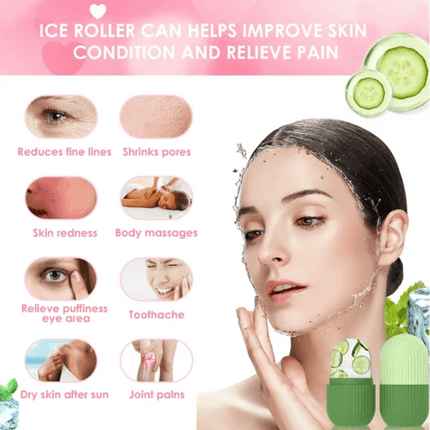 Silicone Ice Face Roller Massager - OhYouLuckyDuck.com.au