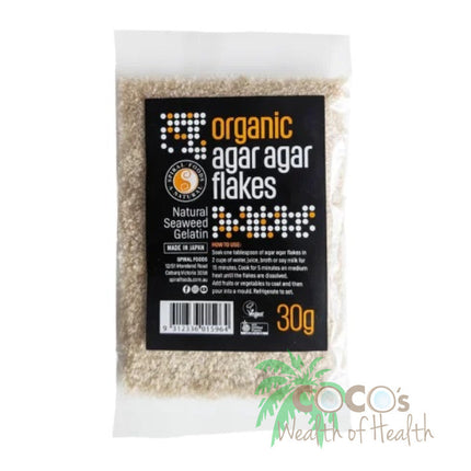 Spiral Foods Organic Kanten Flakes Vegan Gelatin Substitute 30g