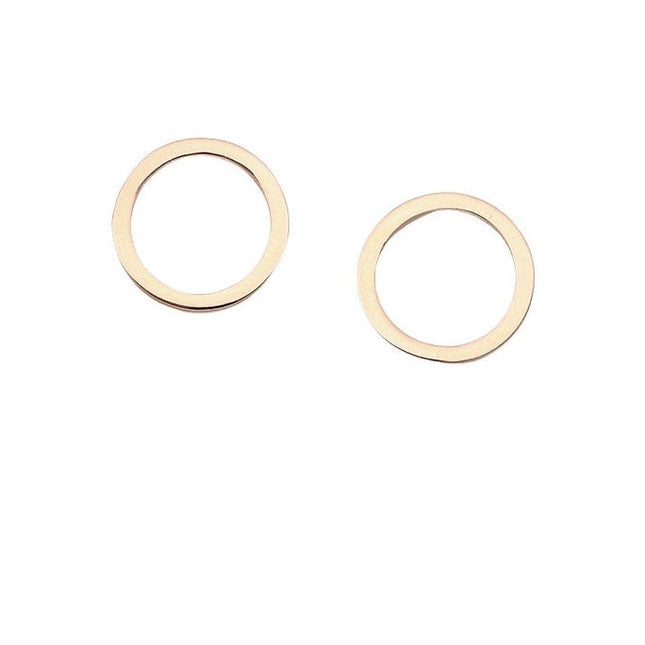 Wicked Sista Silva Fox Collection Revolve Stud Earrings in Rose Gold Plated Sterling Silver