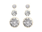Studex Sensation Crystal Earrings Gold Plated 3Pack
