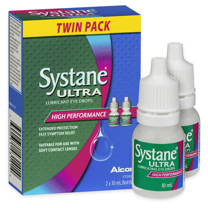 Systane Ultra Lubricant Eye Drops 10ml Twin Pack