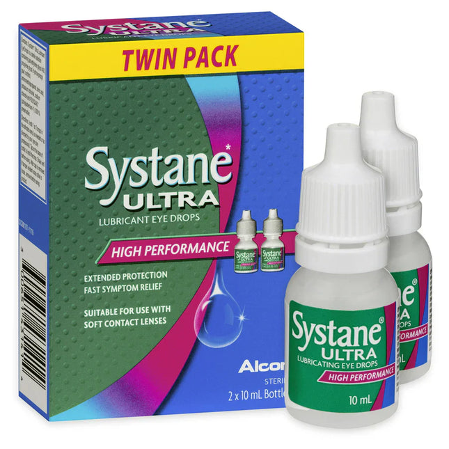 Systane Ultra Lubricant Eye Drops 10ml Twin Pack