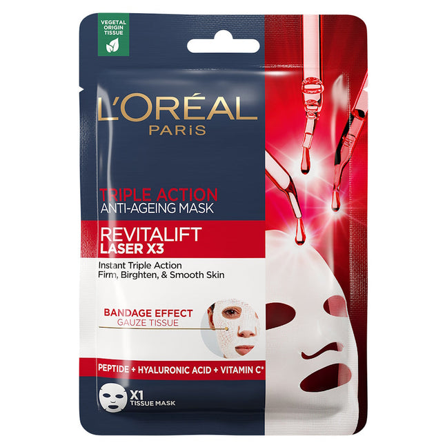L'Oreal Paris Revitalift Laser Triple Action Tissue Mask - 28g - OhYouLuckyDuck.com.au