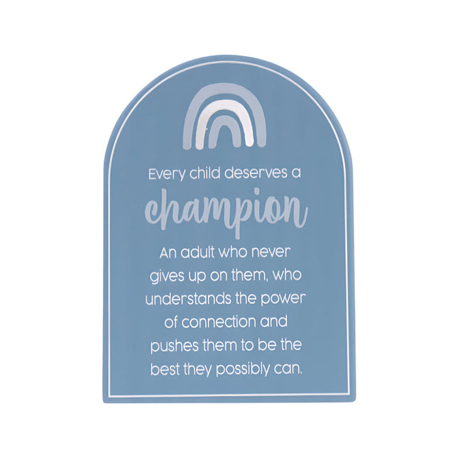 Splosh Teacher Champion Verse Plaque Blue