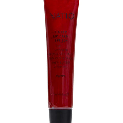 Natio Tinted Lip Balm Spf 50+ - Poppy 15 Ml - OhYouLuckyDuck.com.au