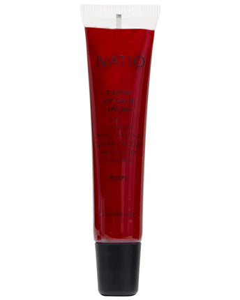 Natio Tinted Lip Balm Spf 50+ - Poppy 15 Ml - OhYouLuckyDuck.com.au