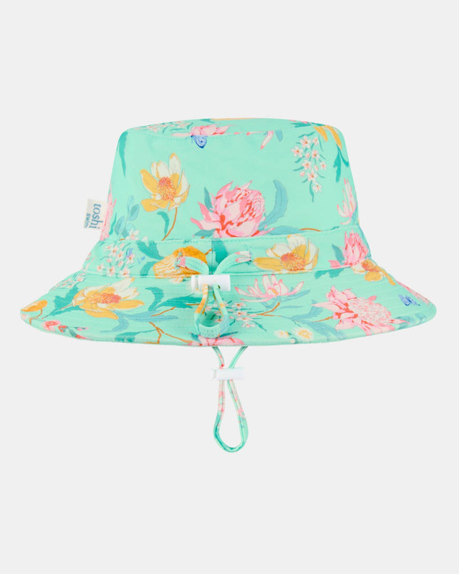 Toshi Swim Hat Waratah Mint UPF 50 Plus Sun Protection S
