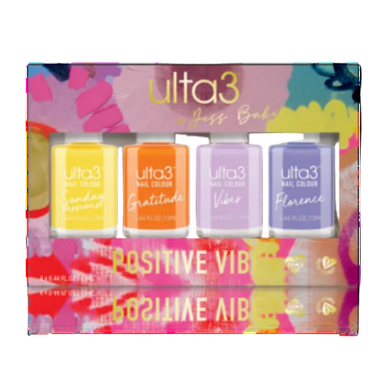 Ulta3 Nail Polish Positive Vibes Quad Pack Long Lasting Manicure Set 4