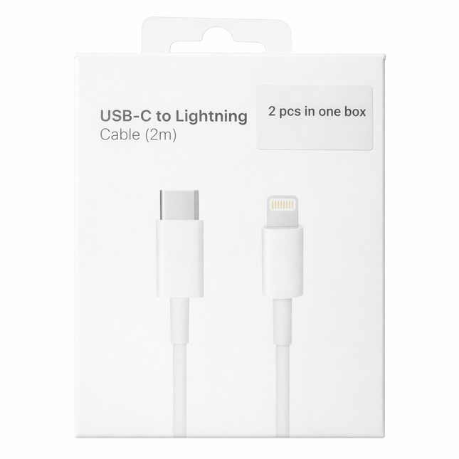 2M Apple Compatible C to Lightning Cable 2Pcs