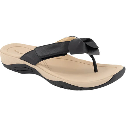Homyped Udel Flower Women's Comfort Thong Black Size 10