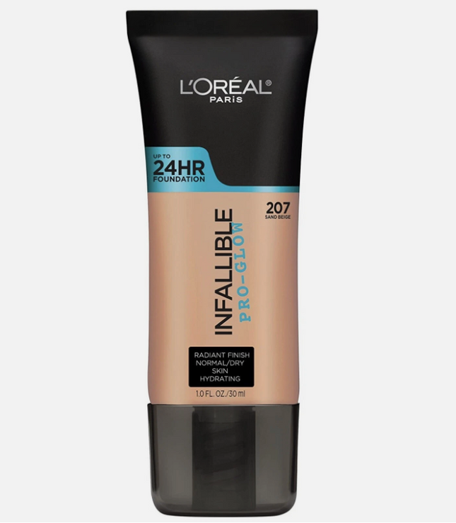 L'OrÃ©al Paris Infallible Pro Glow Foundation 207 Sand Beige 30 mL