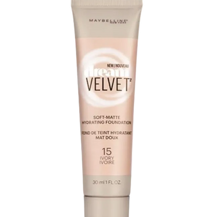 Maybelline Dream Velvet Soft Matte Hydrating Foundation 15 Ivory 30ML