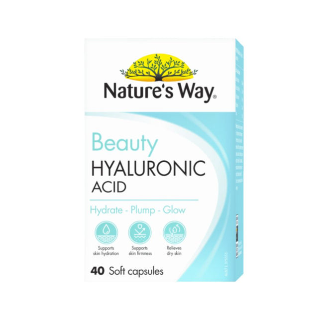 Natures Way Beauty Hyaluronic Acid 40 Capsules - OhYouLuckyDuck.com.au