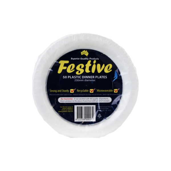 Festive Plates Dinner 9" 50pack