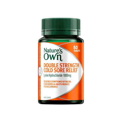 Natures Own Double Strength Cold Sore Relief 50 Tablets - OhYouLuckyDuck.com.au