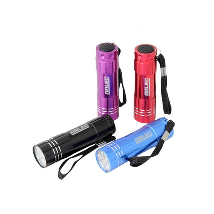 Arlec 9 LED Watchman Mini Metal Torch with Batteries - OhYouLuckyDuck.com.au