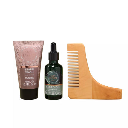 The Kind Edit Co Beard Grooming Gift Set For Men With Wash Oil Balm And Comb