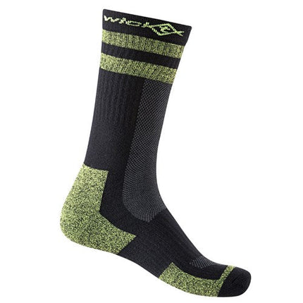 WickTx Coolmax Mid Length Sock HiVis Yellow Black