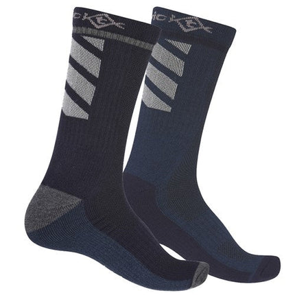 WickTX Bamboo Copper Reflective Socks Navy Marle