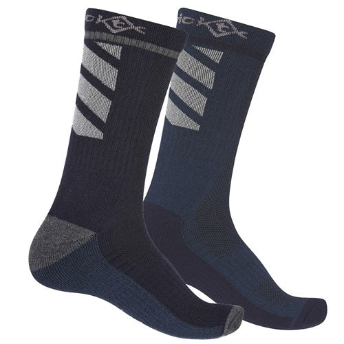 WickTX Bamboo Copper Reflective Socks Navy Marle