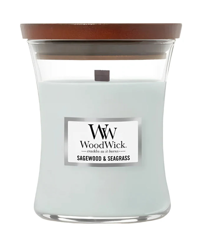 WoodWick Medium Candle Sagewood & Seagrass