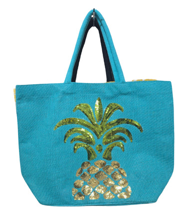 Essence Accessories Sequin Pineapple Beach Bag